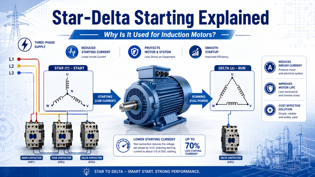 Star-Delta Starting Explained: Why Is It Used for Induction Motors